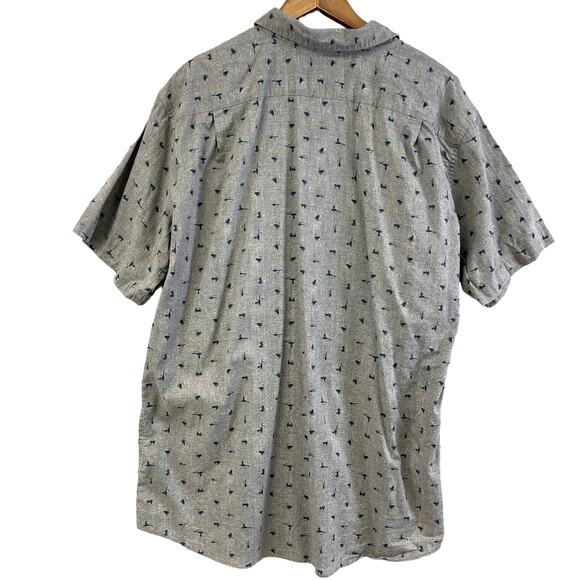 Eddie Bauer Button‎ Front Shirt Mens Tall XL Classic Fit Fishing Flies Outdoor - Picture 2 of 11